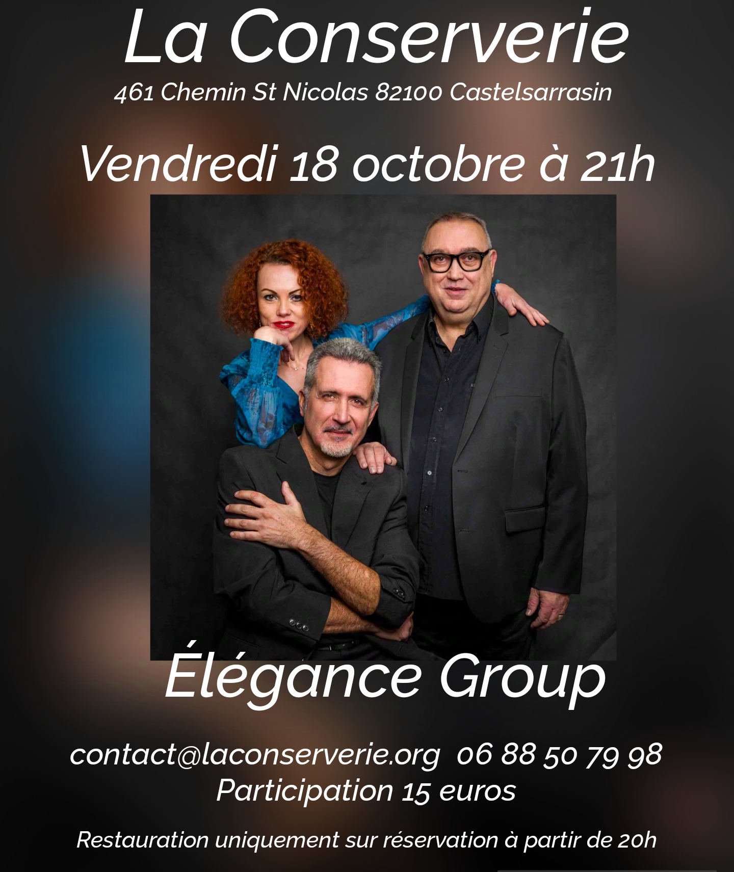 Concert vendredi 18 octobre à La Conserverie à Castelsarrasin